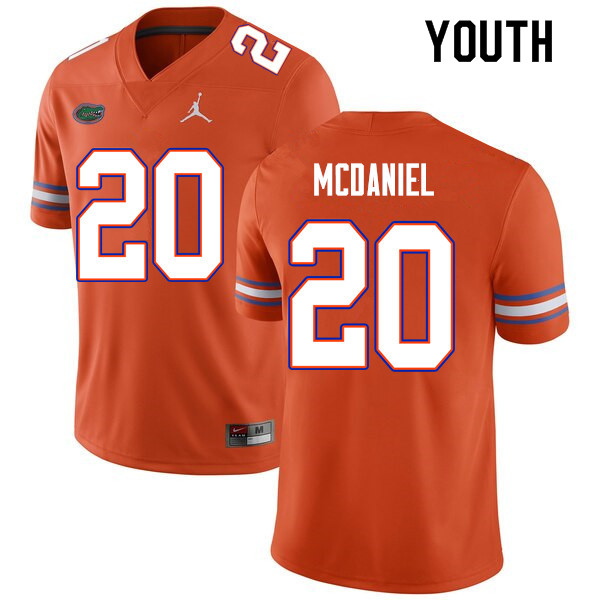 Youth #20 Mordecai McDaniel Florida Gators College Football Jerseys Sale-Orange